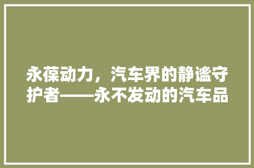 永葆动力，汽车界的静谧守护者——永不发动的汽车品牌排行榜