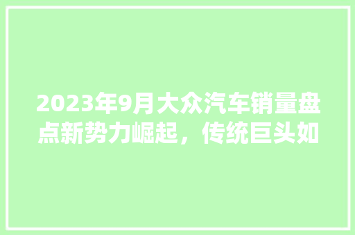 2023年9月大众汽车销量盘点新势力崛起，传统巨头如何应对