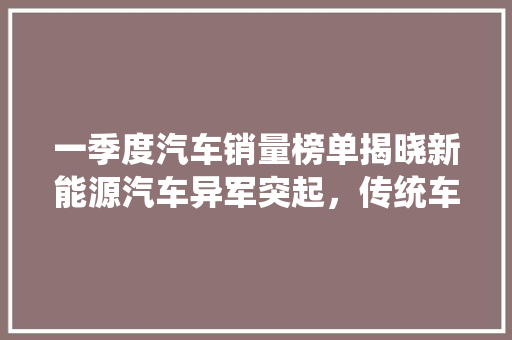 一季度汽车销量榜单揭晓新能源汽车异军突起，传统车企转型升级正当时
