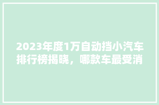 2023年度1万自动挡小汽车排行榜揭晓，哪款车最受消费者青睐