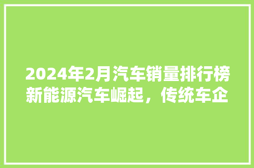 2024年2月汽车销量排行榜新能源汽车崛起，传统车企积极转型